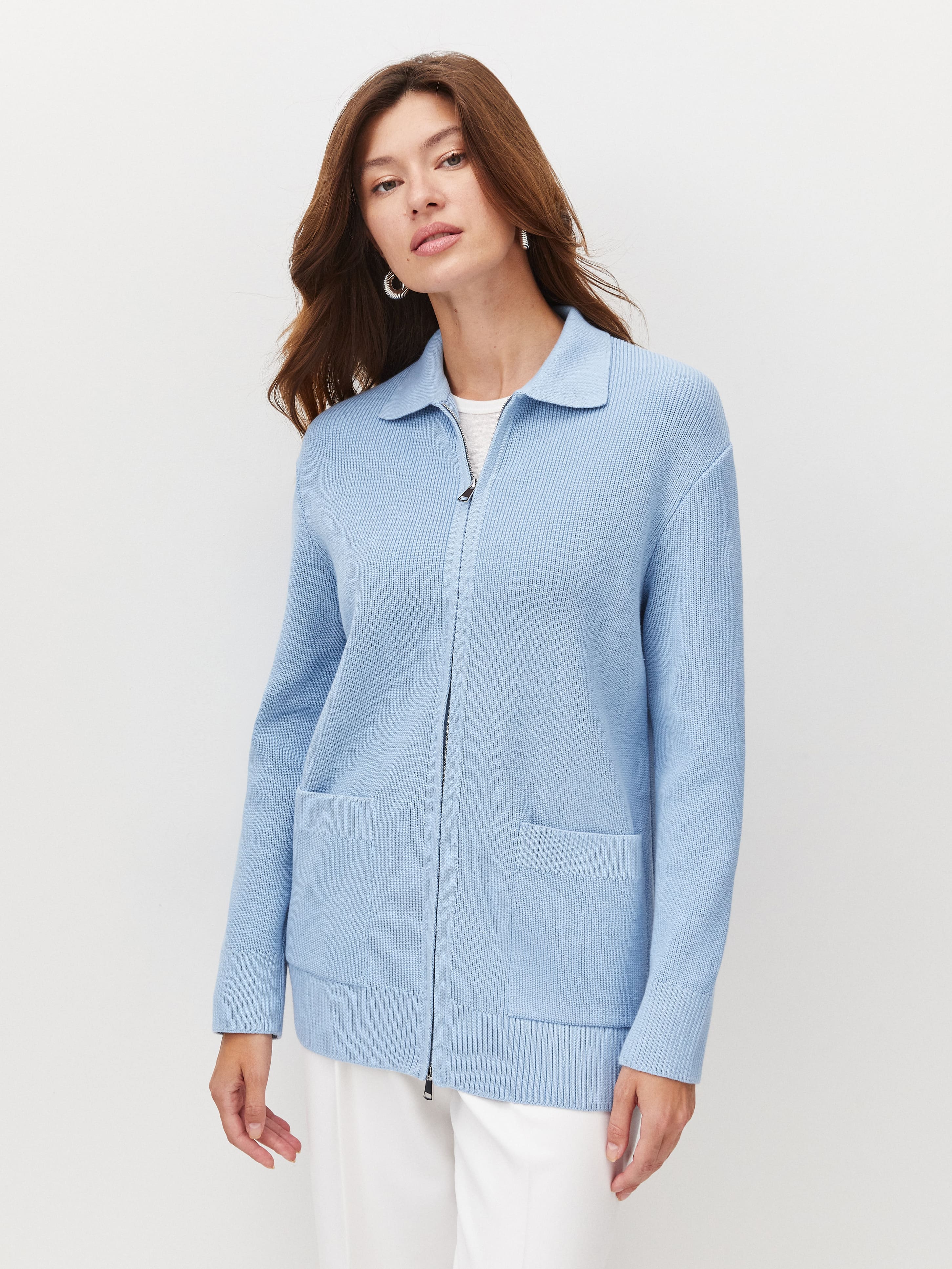 Лира кардиган трикотажный (голубой, 44-46)