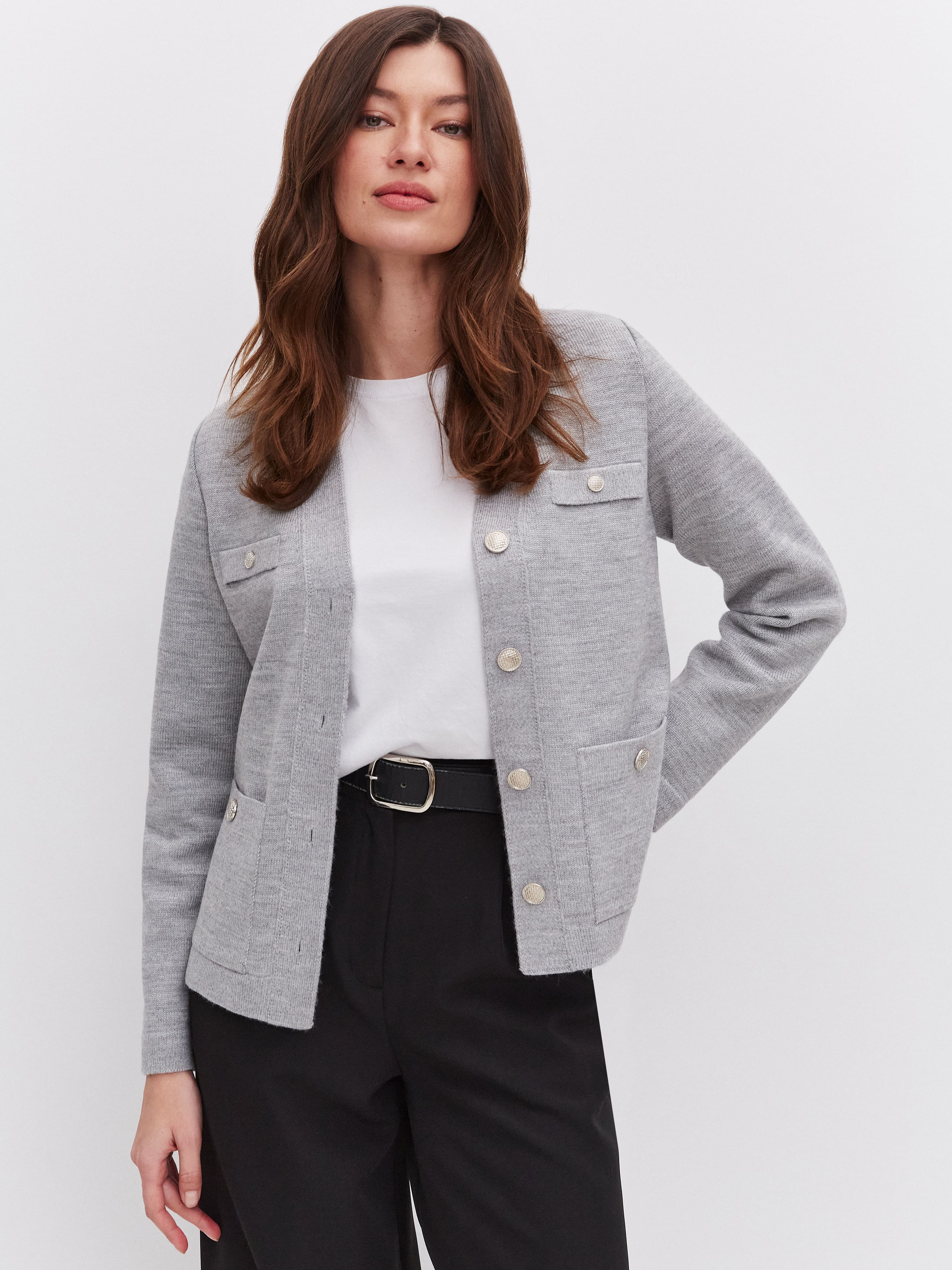 Гамма кардиган трикотажный (св.маренго, 44-46)