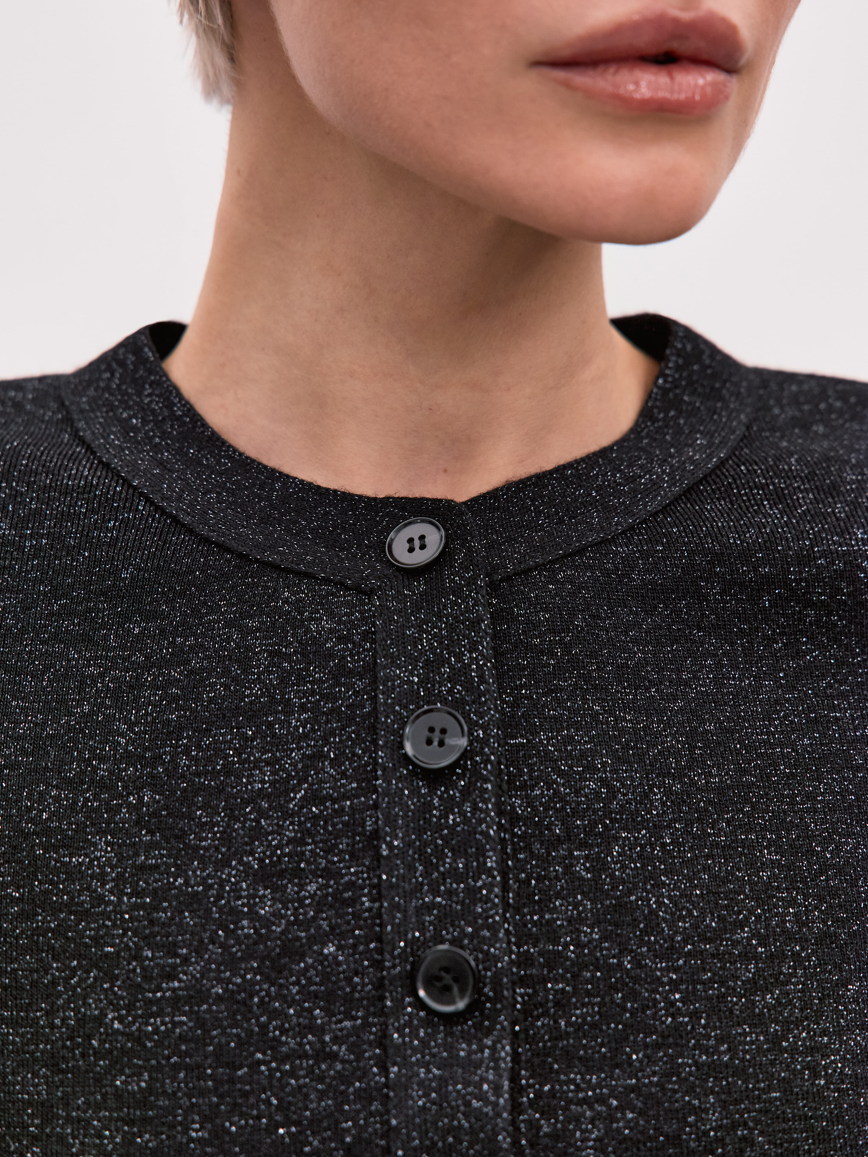 Розалин кардиган трикотажный (черный, 44-46)