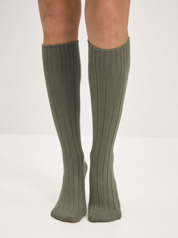 Гольфы трикотажные Степ (оливковый, 36-40)