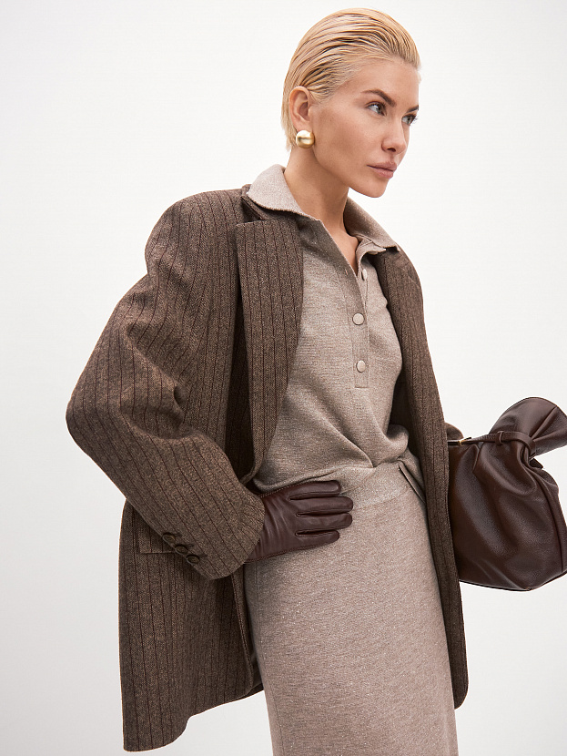 Логан джемпер(поло) трикотажный (какао, 44-46)