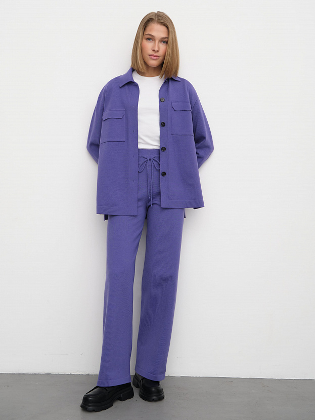 Джемми костюм ( рубашка+брюки ) трикотажный (фиолетовый, 40-42/164-170)