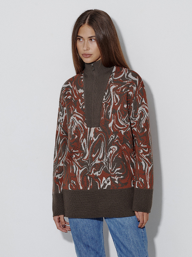 Грация джемпер трикотажный (кофейный, 44-46)