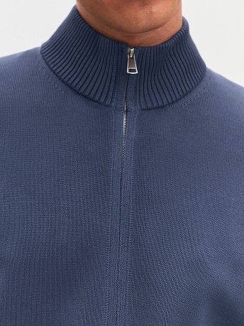 Кардиган мужской из хлопка с карманами на молнии