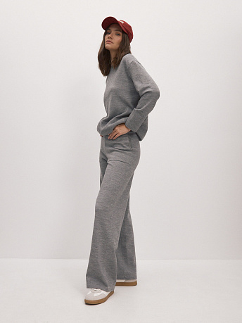 Брюки из шерсти мериноса с карманами Фуджи