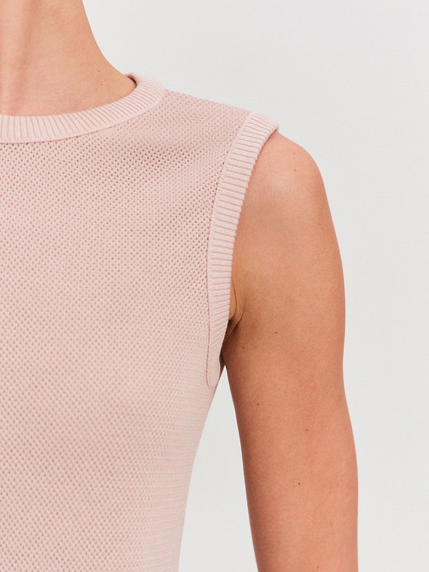 Эмма джемпер без рукавов трикотажный (пудровый, 44-46)