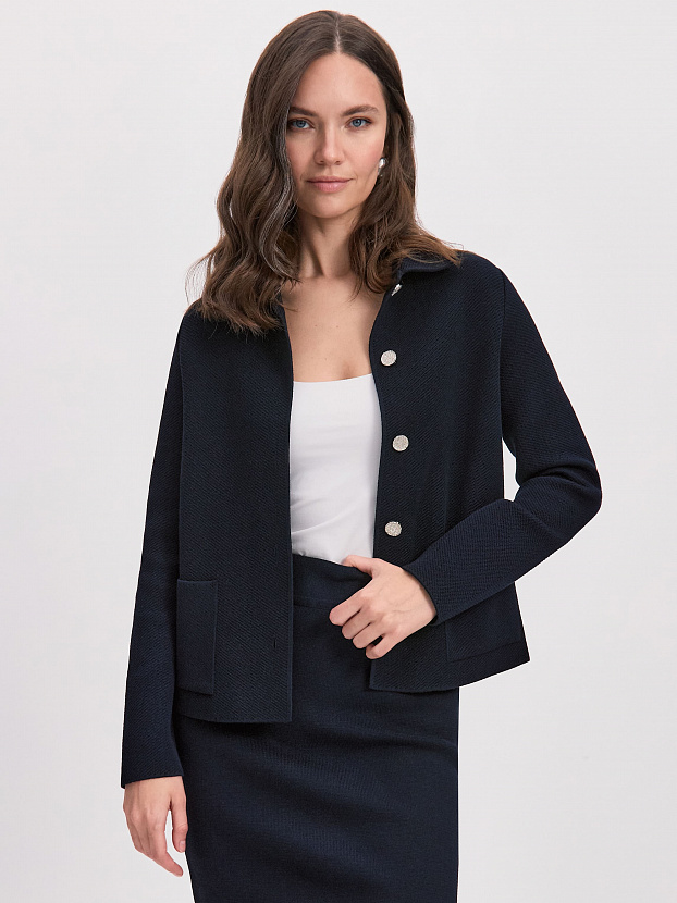 Милена жакет трикотажный (темно-синий, 44-46)
