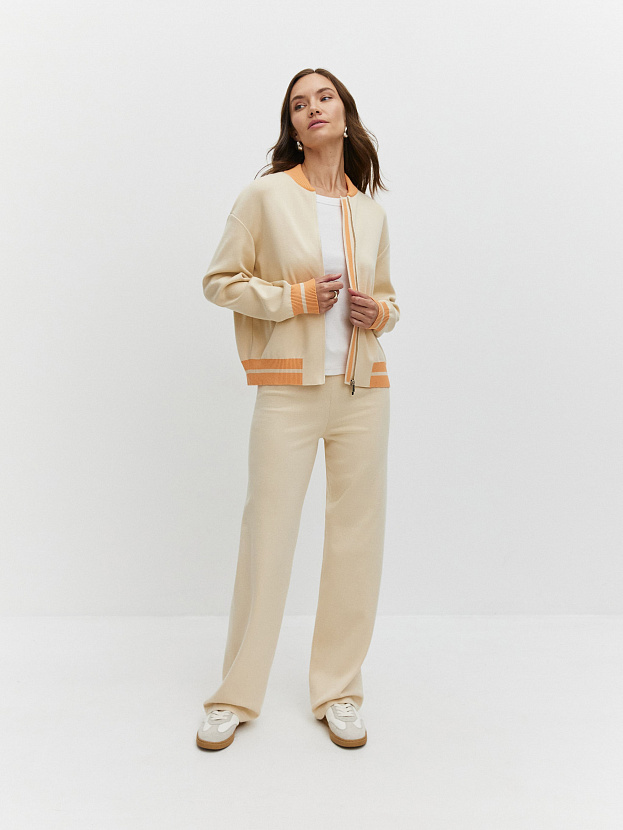 Сиетл джемпер (бомбер) трикотажный (кремовый, 44-46)