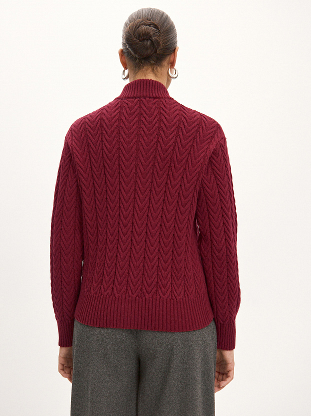 Веллес джемпер (бомбер) трикотажный (вишневый, 44-46)