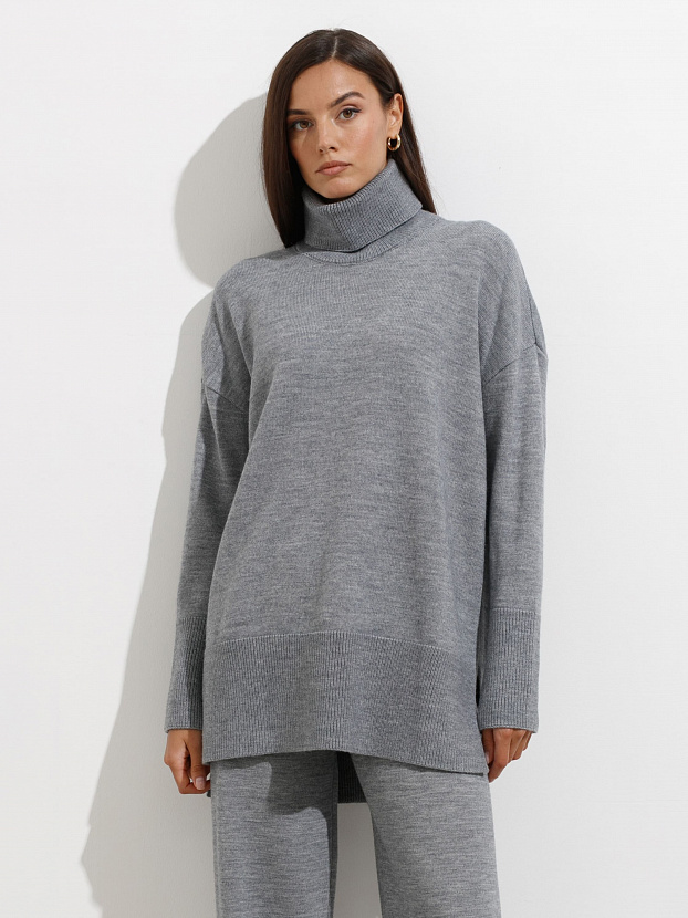 Сатурн джемпер трикотажный (серый меланж, 44-46)