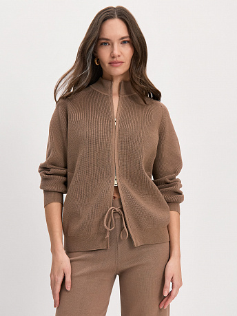 Бомбер из хлопка с воротником-стойкой Денвер