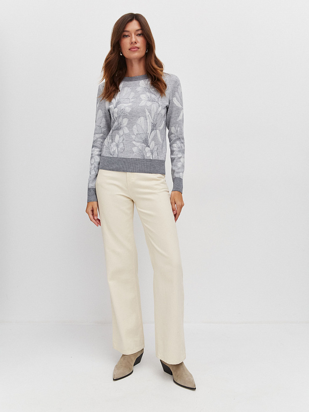 Лилу джемпер трикотажный (серый меланж, 44-46)