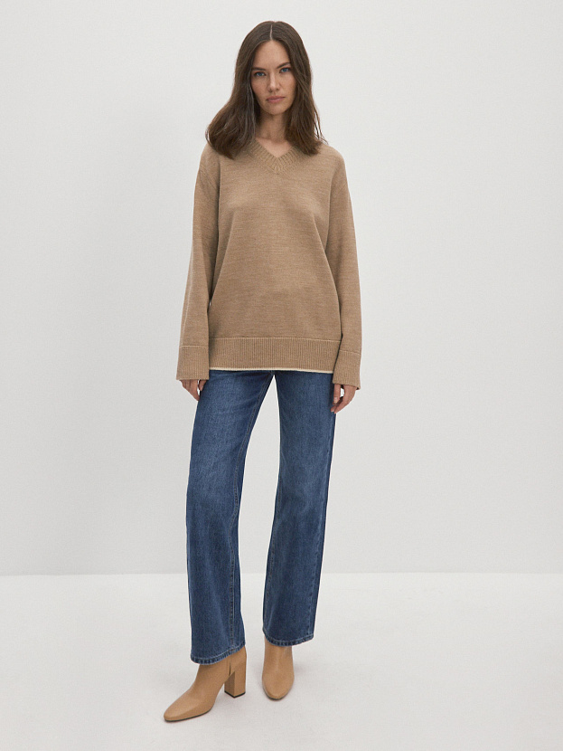 Спирит джемпер трикотажный (бежевый меланж, 44-46)