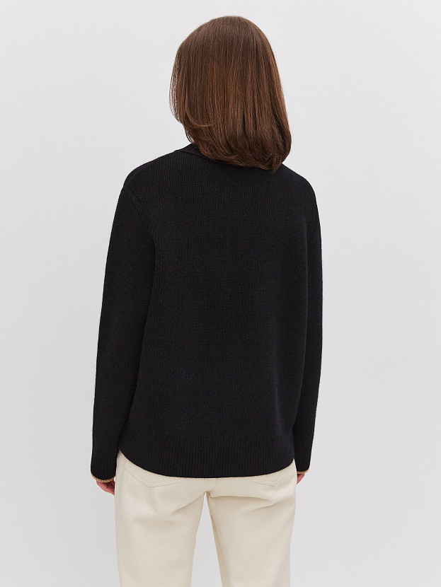 Амега кардиган трикотажный (черный, 44-46)