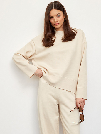 Джемпер из шерсти мериноса и вискозы Дания