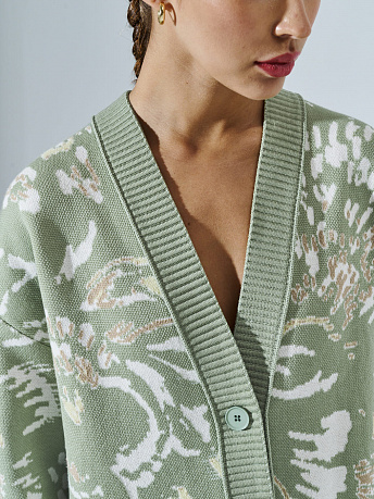 Кардиган из вискозы с жаккардовым рисунком Гарда