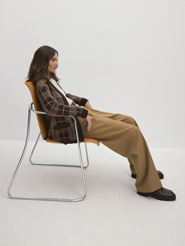 Горизонт кардиган трикотажный (т.коричневый, 44-46)