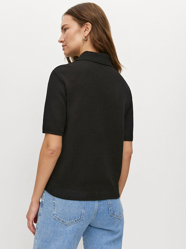 Симоне джемпер (футболка) трикотажный (черный, 44-46)