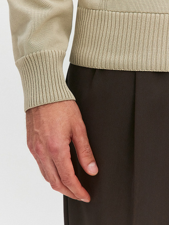 Кардиган мужской из хлопка с карманами на молнии