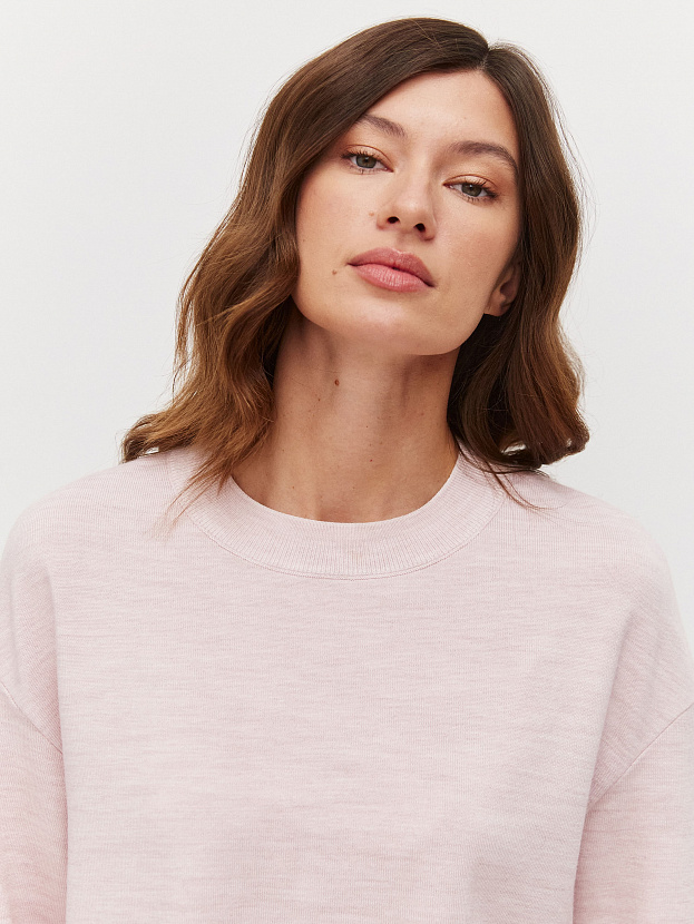 Дания джемпер трикотажный (бледно-розовый, 44-46)