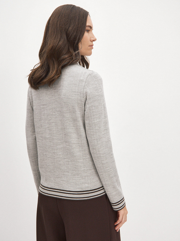 Кайли джемпер трикотажный (светло-серый меланж, 44-46)