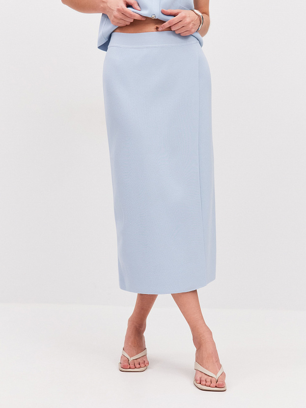 Диона юбка трикотажная (голубой, 44-46)