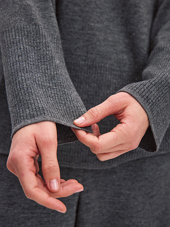 Джемпер из шерсти мериноса с вискозой и люрексом Ингрит