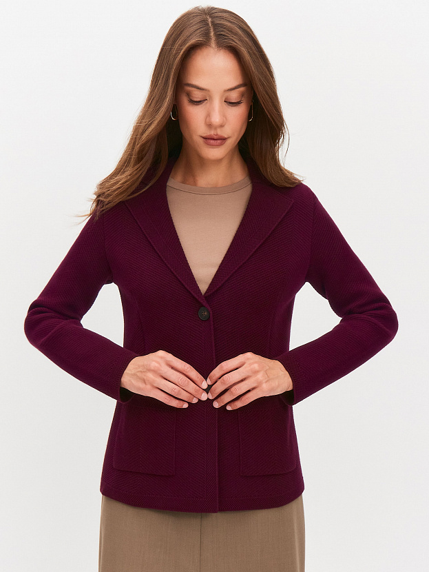 Рута жакет трикотажный (бордо, 46)