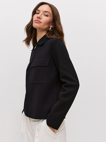 Жакет с акцентными карманами Давиль