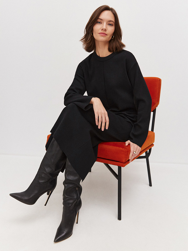 Меридиан юбка трикотажная (черный, 44-46)