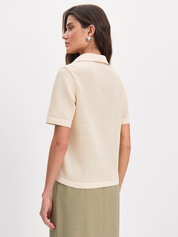 Нолан джемпер (поло) трикотажный (кремовый, 44-46)