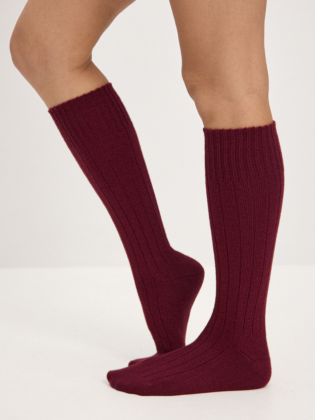 Гольфы трикотажные Степ (вишневый, 36-40)