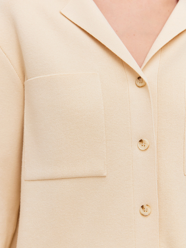 Фрида жакет трикотажный (кремовый, 44-46)