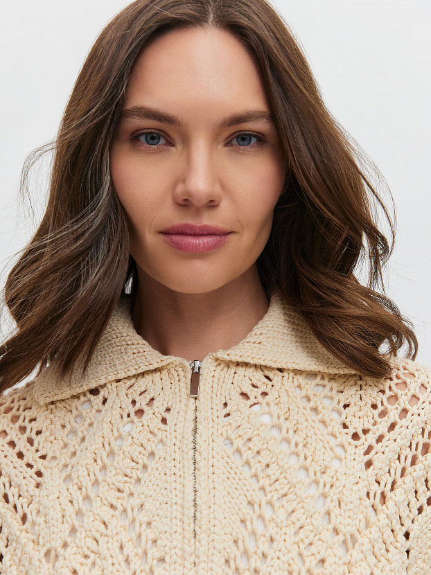 Риччи джемпер (бомбер) трикотажный (кремовый, 44-46)