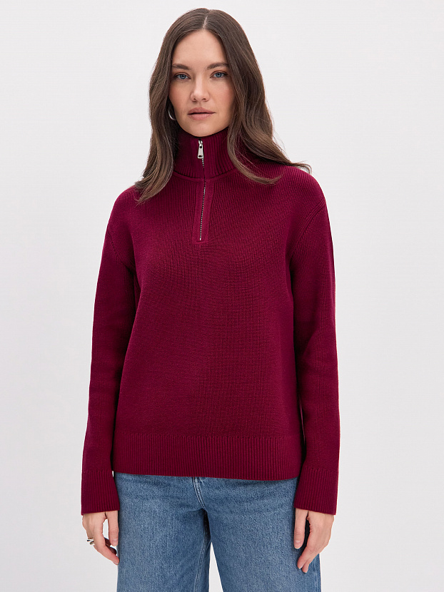 Авилон джемпер трикотажный (вишневый, 44-46)