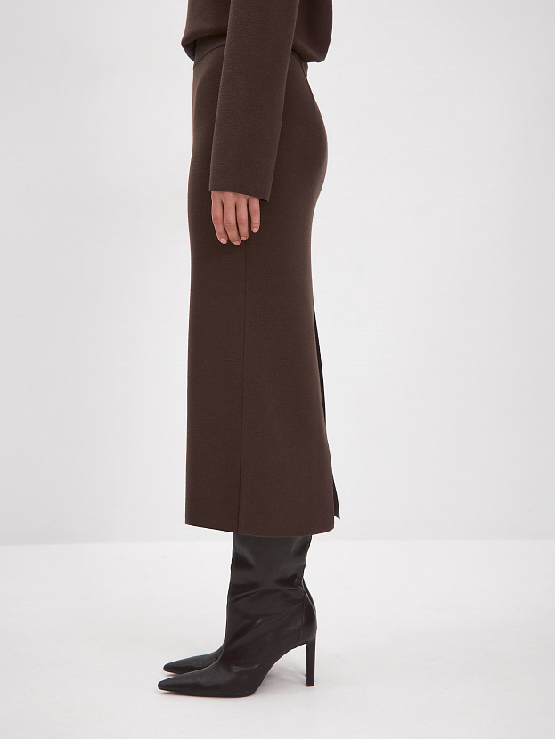 Меридиан костюм (джемпер+юбка) трикотажный (кофе, 44-46)