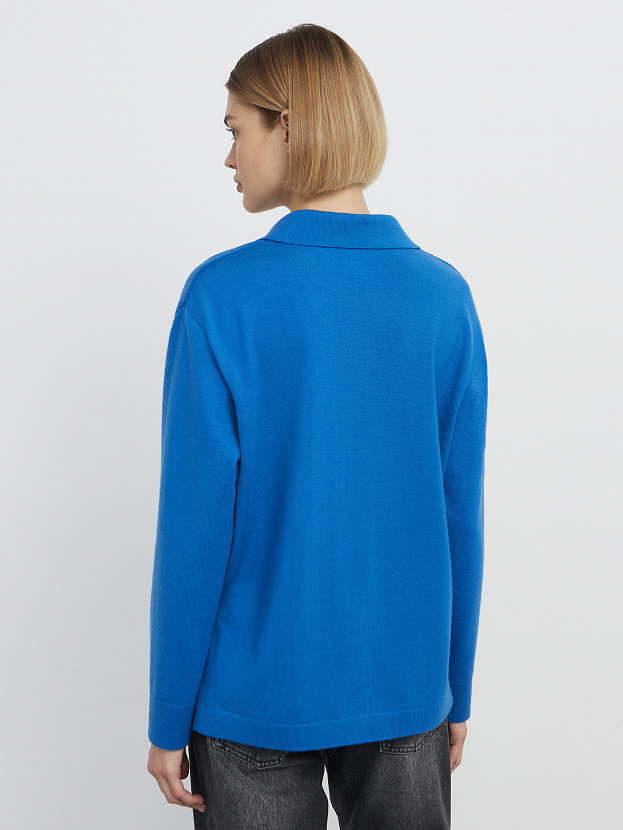 Джем кардиган (рубашка) трикотажный (ультрамарин, 44-46)