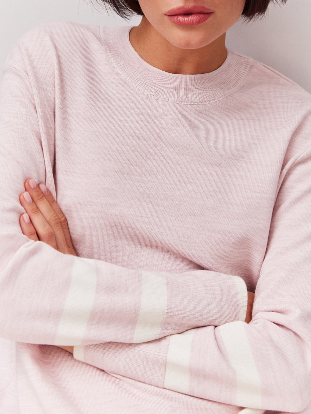 Стрит джемпер трикотажный (бледно-розовый, 44-46)