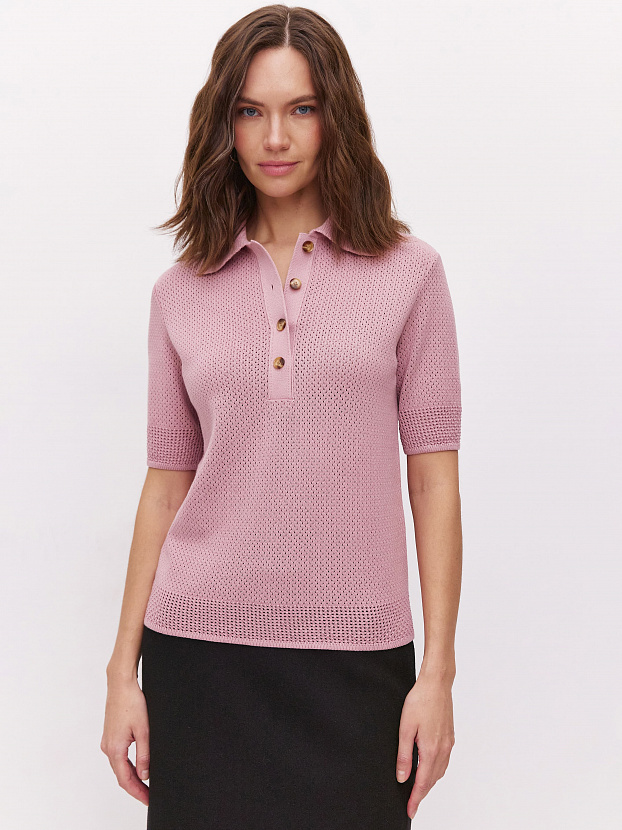 Симоне джемпер (футболка) трикотажный (темно-розовый, 44-46)