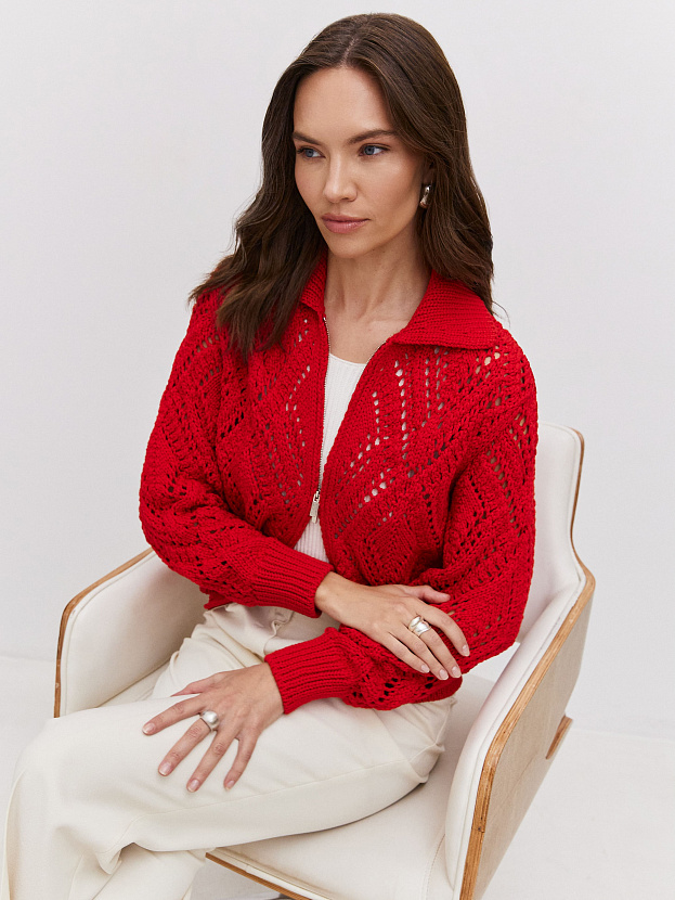 Риччи джемпер (бомбер) трикотажный (красный, 44-46)