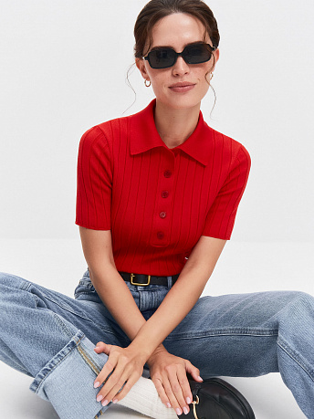 Поло облегающего силуэта Вега