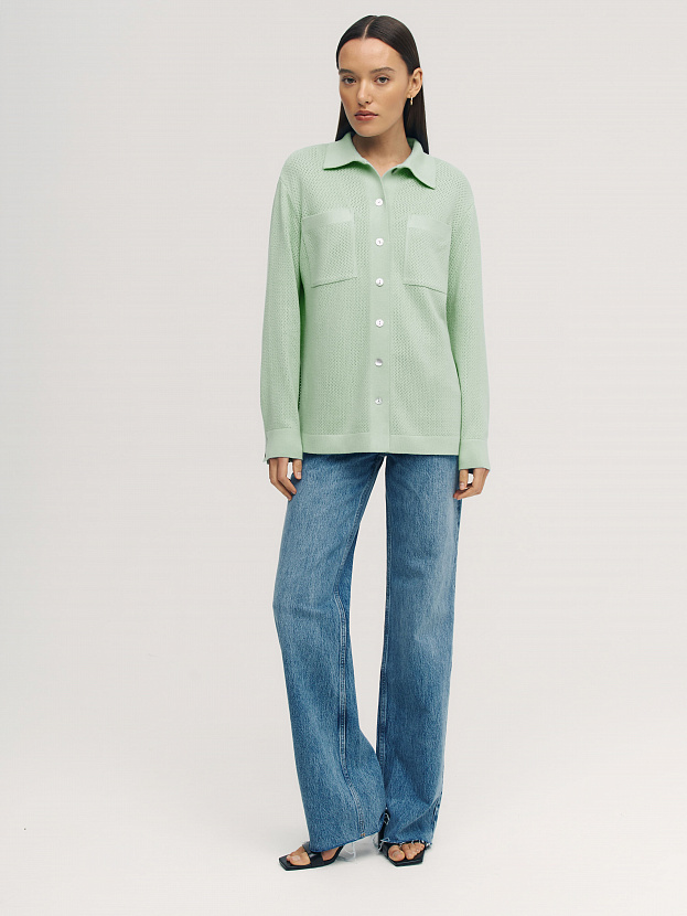 Джули кардиган трикотажный (мятный, 44-46)