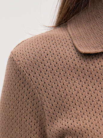 Футболка-поло с перфорацией Симоне