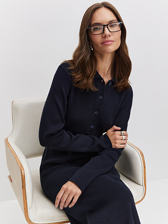 Платье-поло из хлопка и вискозы Сатори