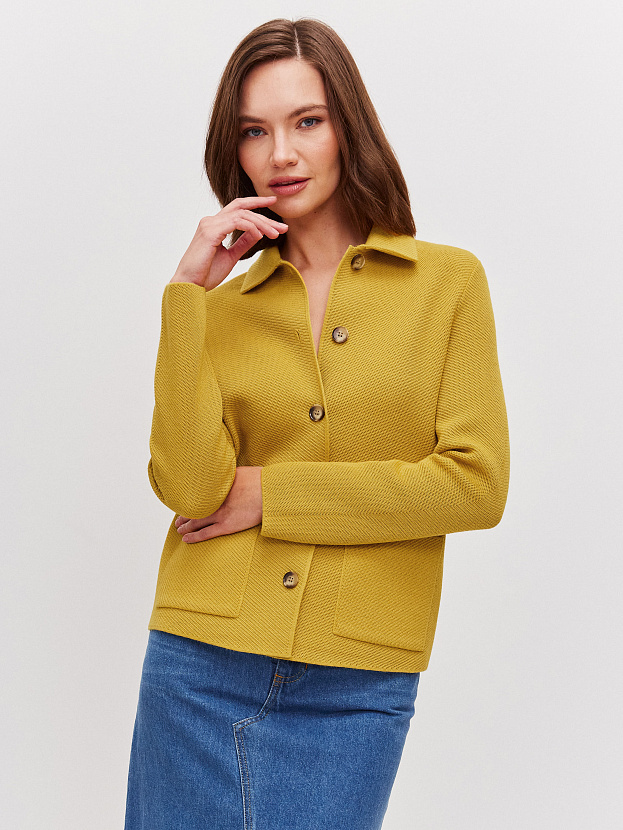 Аврора жакет трикотажный (охра, 44-46)