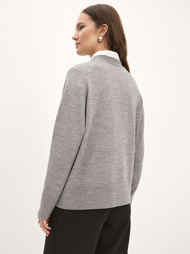 Сеул джемпер трикотажный (серый меланж, 44-46)