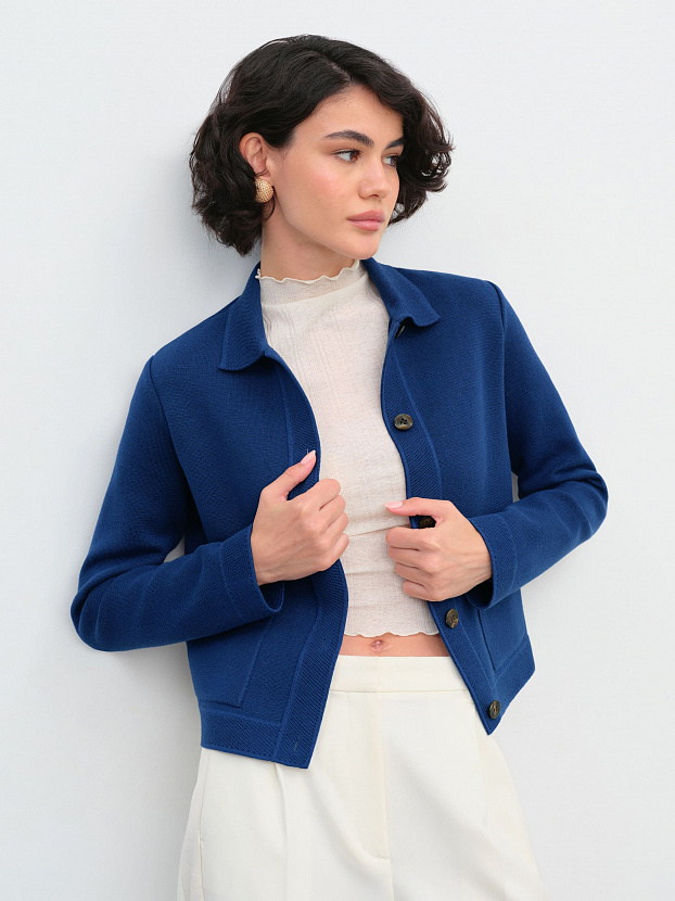 Ницца жакет трикотажный (синий, 46)