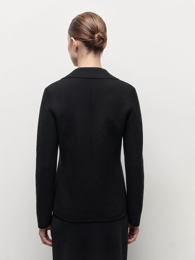 Имбирь жакет трикотажный (черный, 46)