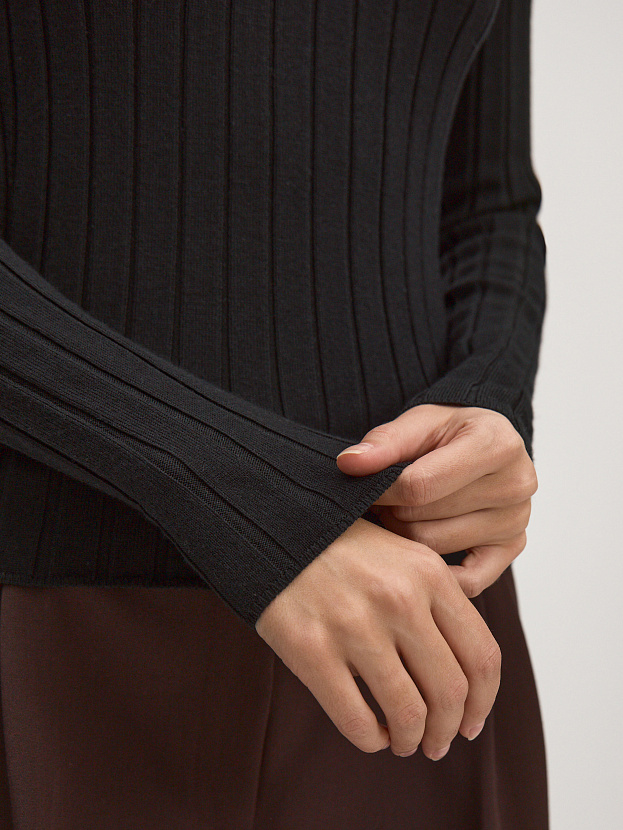 Веста водолазка трикотажная (черный, 44-46)