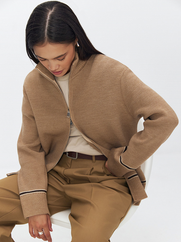 Азимут джемпер трикотажный (бежевый меланж, 44-46)